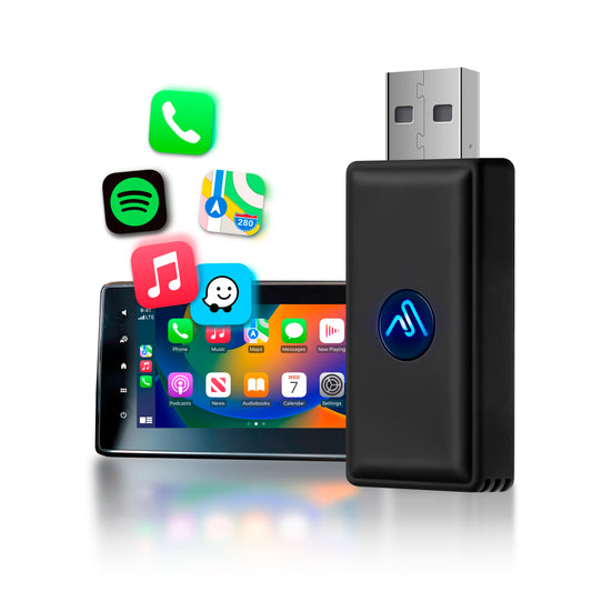 AutoSky Wireless Carplay Adapter - Converts Wired to Wireless Carplay Dongle Plug & Play - Fit Cars 2015 or Newer with Factory Wired CarPlay - Micro Edition Black Matt