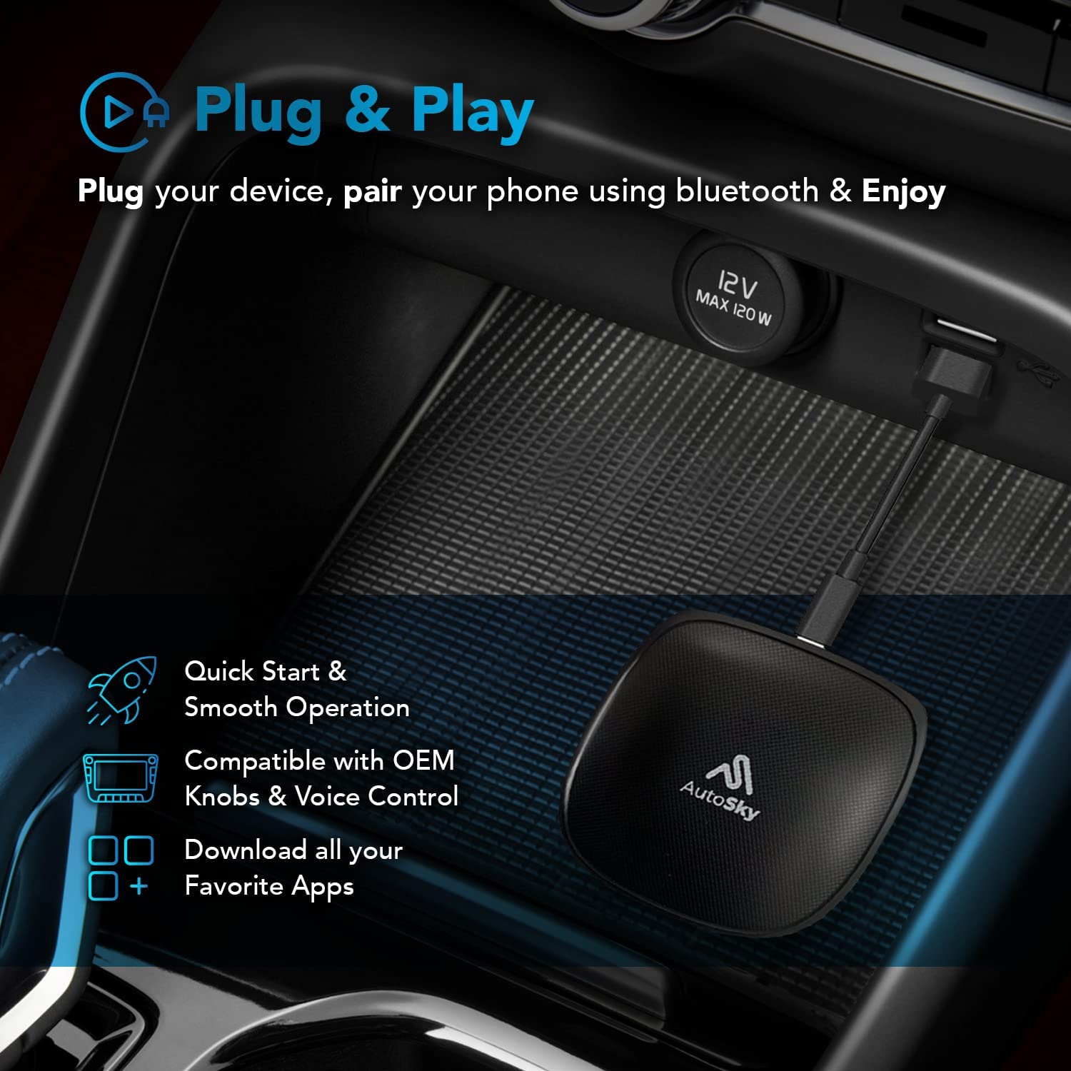 Kspiv Android 12 CarPlay Ai Box Support Wireless Android Auto & CarPla –  KSPIVauto