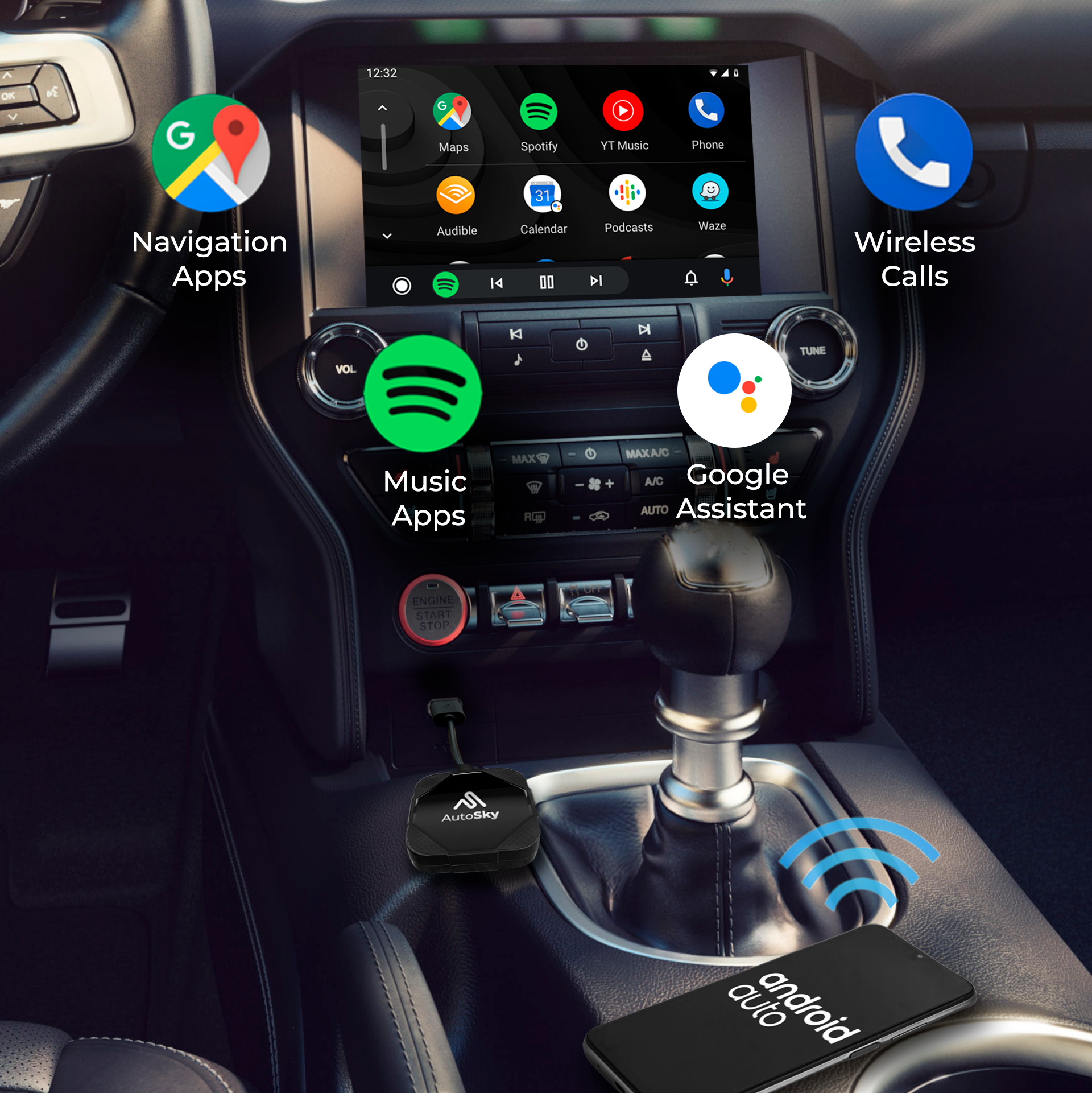 CARLIMEKI ‎ZB001-AA Wireless Car Adapter for Android Auto User