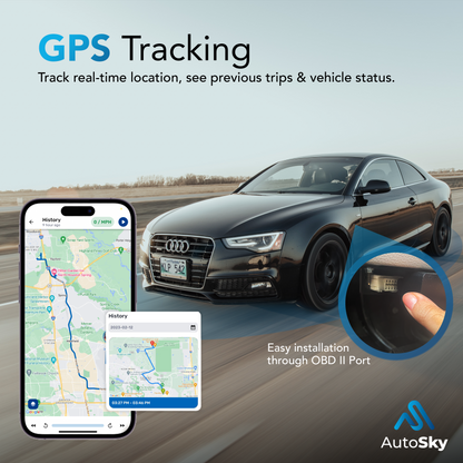 Rastreador GPS para vehículos AutoSky - Modelo: AVT-210 - OBDII