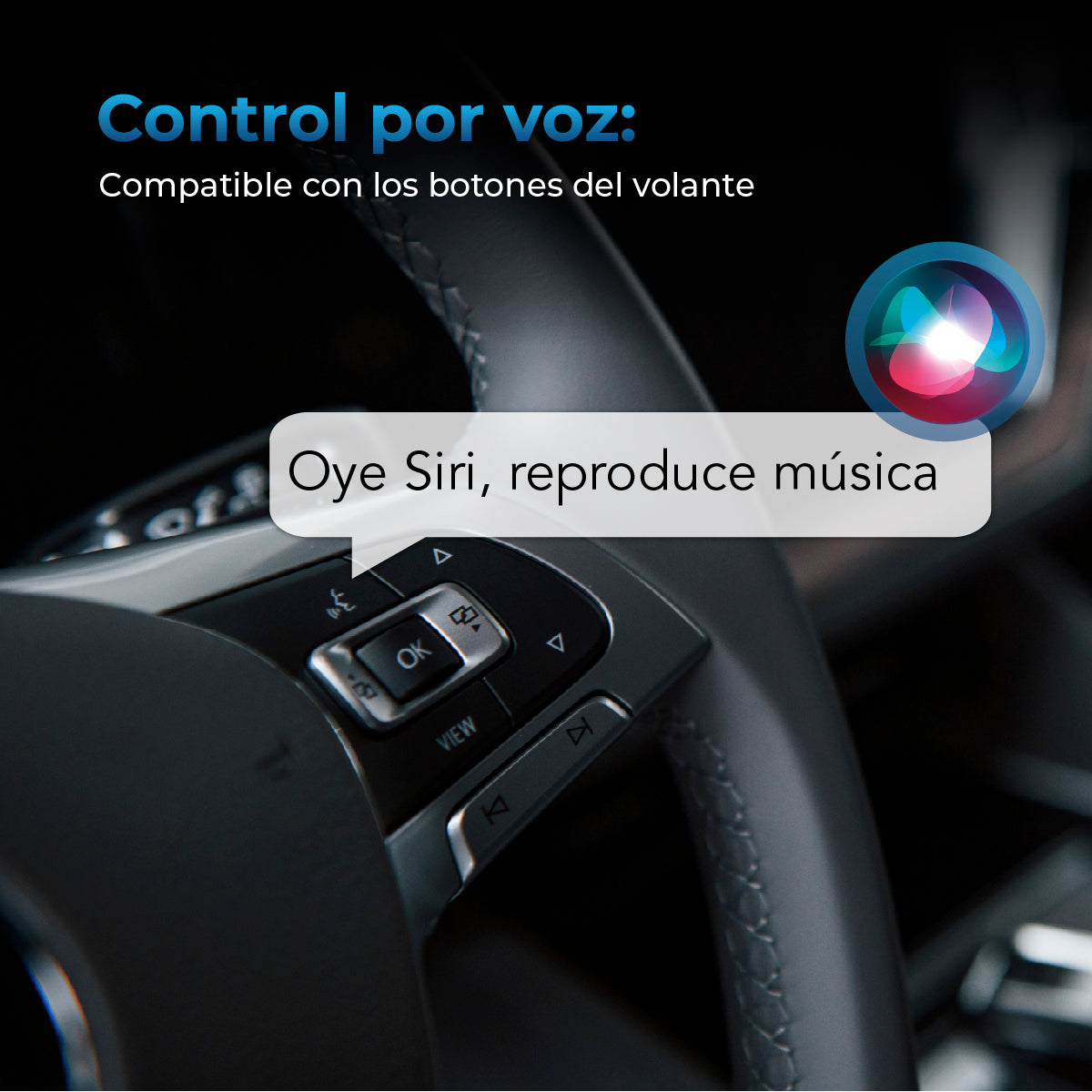 Adaptador inalámbrico AutoSky para Carplay - Convierte el dongle Carplay con cable en inalámbrico Plug & Play - Se adapta a coches de 2015 o posteriores con CarPlay con cable de fábrica - Micro Edition Negro mate