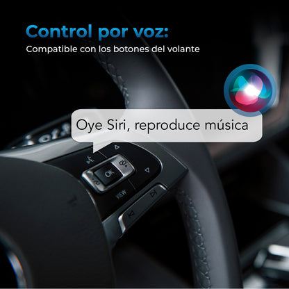 Adaptador inalámbrico AutoSky para Carplay - Convierte el dongle Carplay con cable en inalámbrico Plug & Play - Se adapta a coches de 2015 o posteriores con CarPlay con cable de fábrica - Micro Edition Negro mate