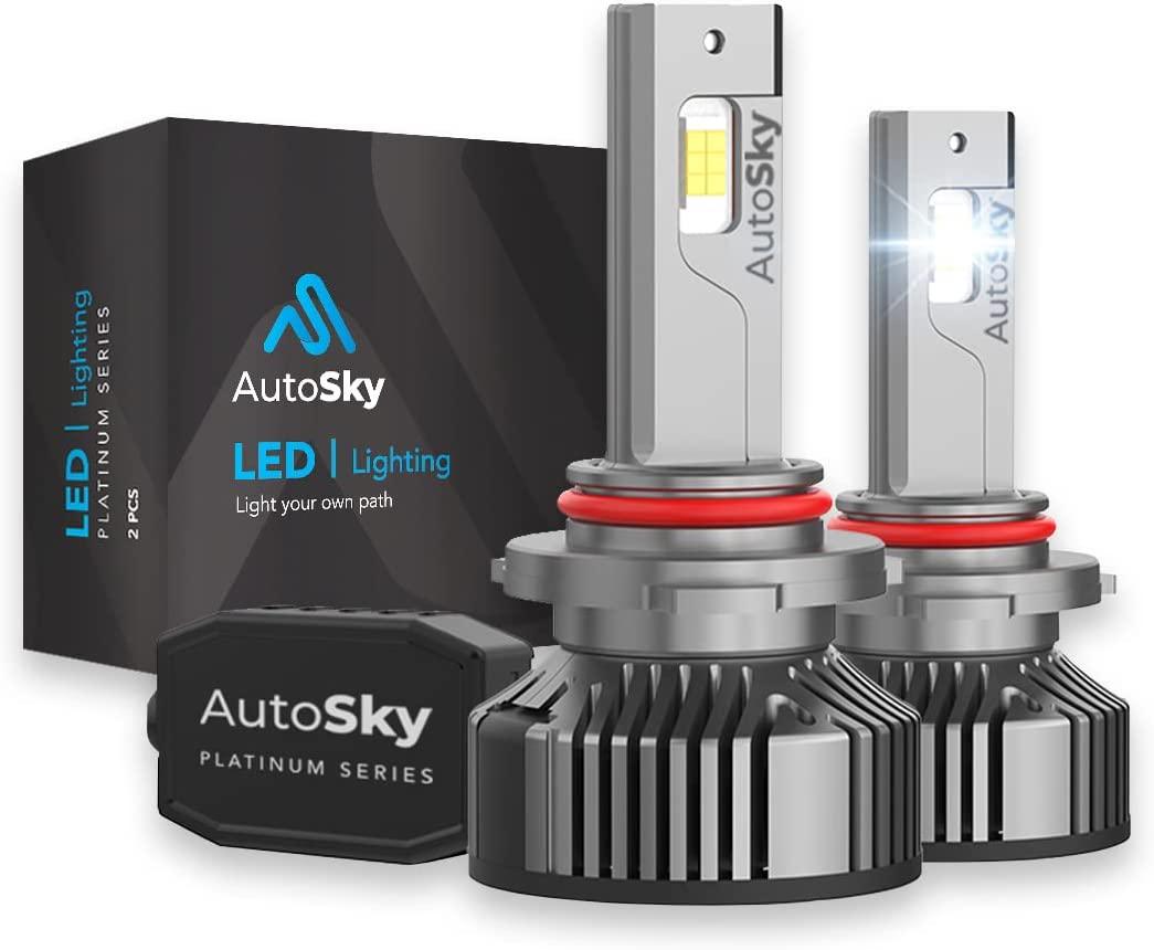 AutoSky 9005 HB3 LED Headlight Bulbs, Pack of 2