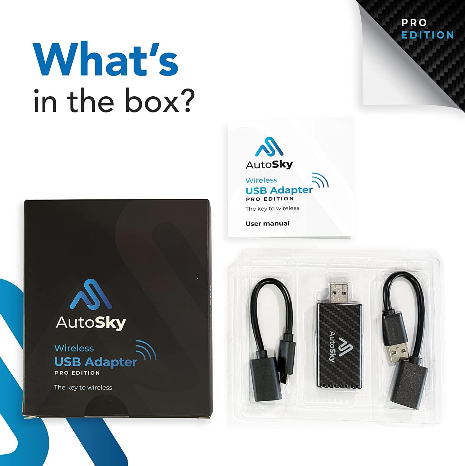 新品同様 AutoSky Wired Wireless CarPlay - Max Adapter Wireless