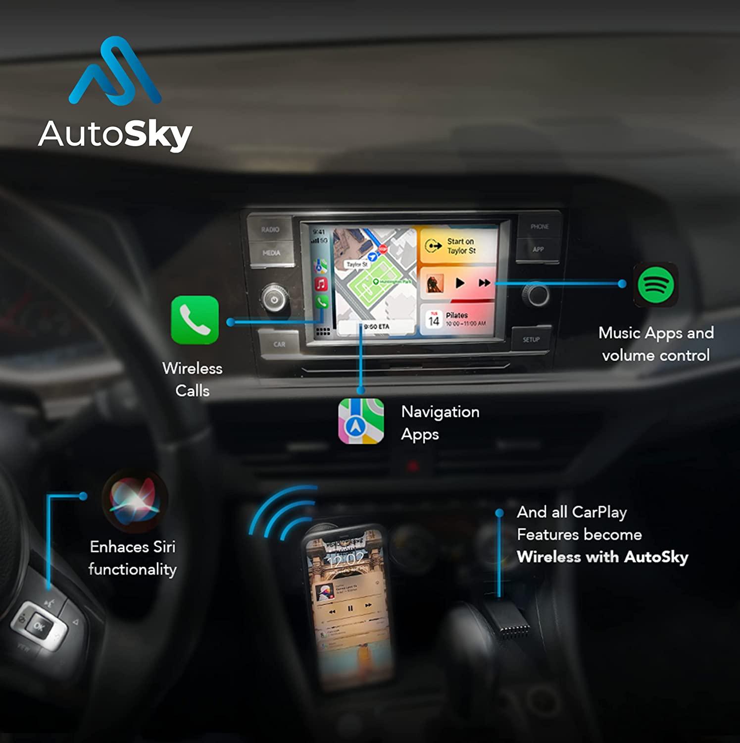 Dashboard AutoSky Wireless CarPlay Adapter