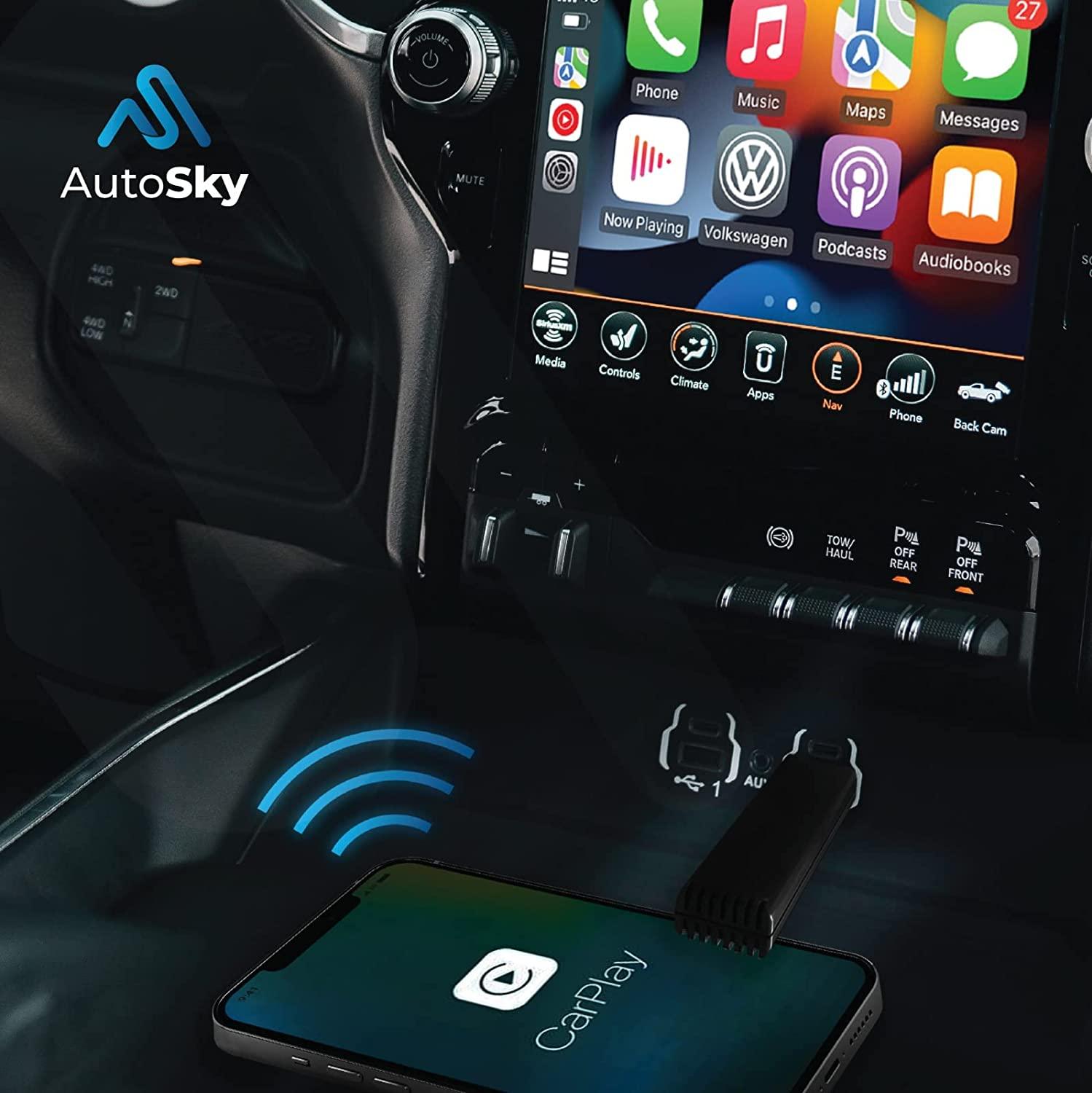Wireless Android Auto & Wireless CarPlay Adapter for vehicles with Fac