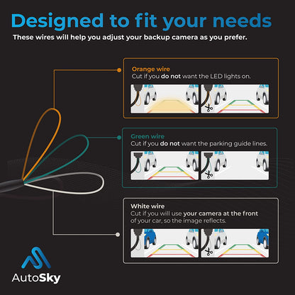designed to fit your needs AutoSky HD 12 LED License Plate Back up Camera