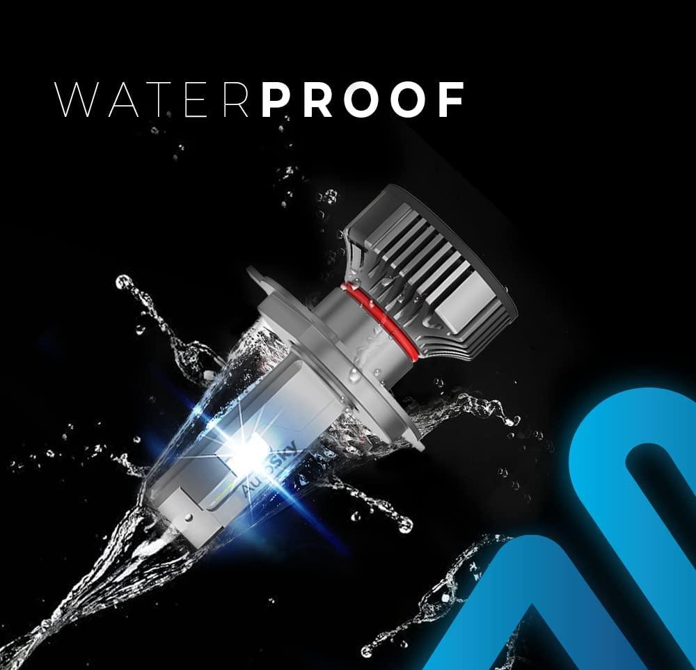 waterproof AutoSky H4 9003 Headlight Bulbs Pack of 2