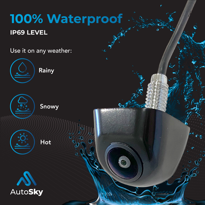 waterproof AutoSky HD Back up Camera - Metal OEM Style housing, Waterproof, Night Vision and Ultra Wide Angle