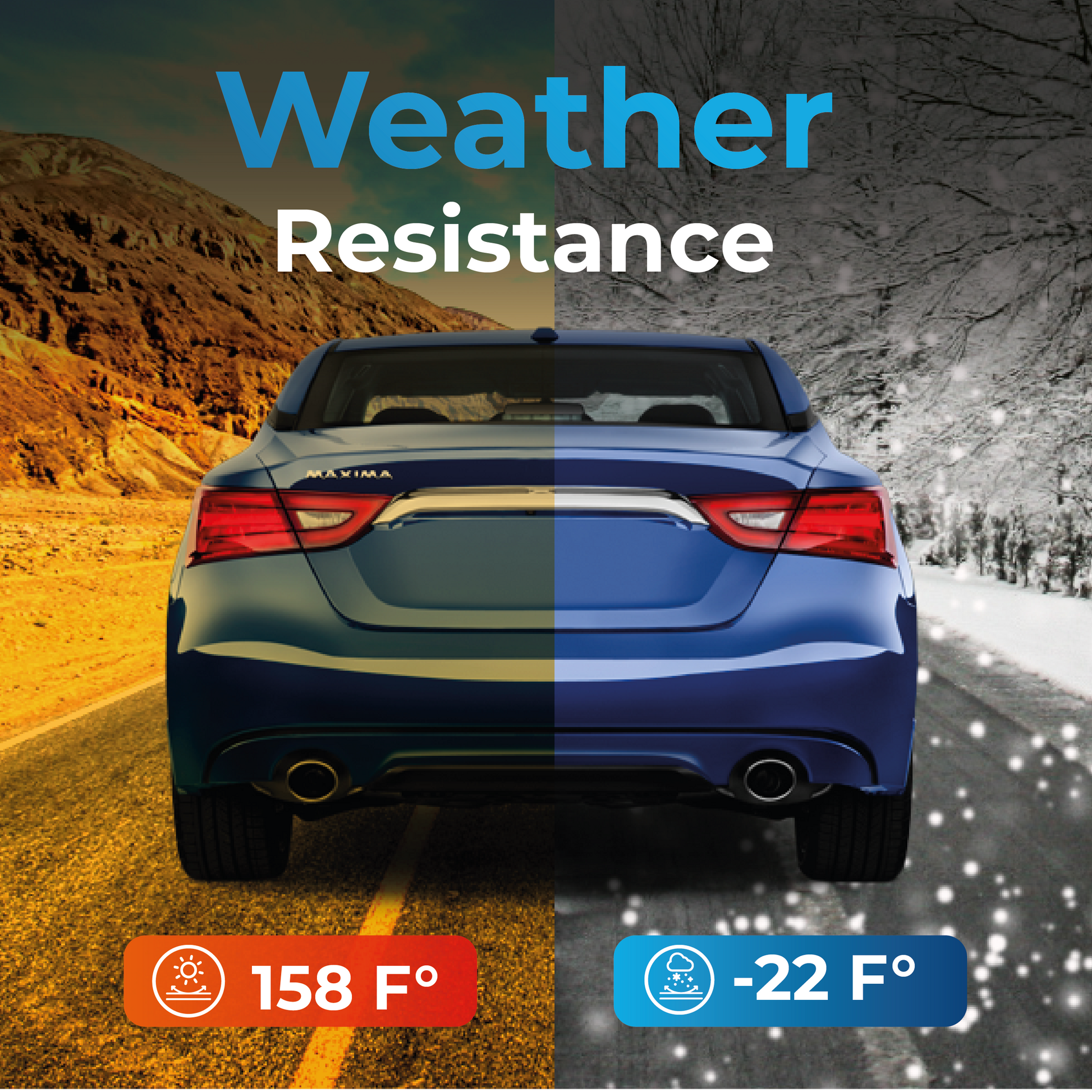 weather resistance AutoSky HD Back up Camera - Flush or Butterfly Mount - Wide View Angle Universal